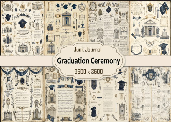 Download Graduation Ceremony Junk Journal Page - Ceremony Collection