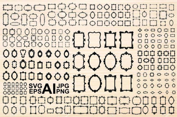 Download Ornate Black and White Decorative Frames - Decorative Collection