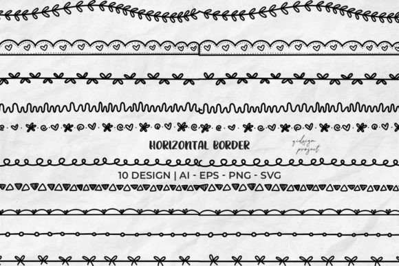 Download 10 Horizontal Border, Decorative Element - Decorative Collection