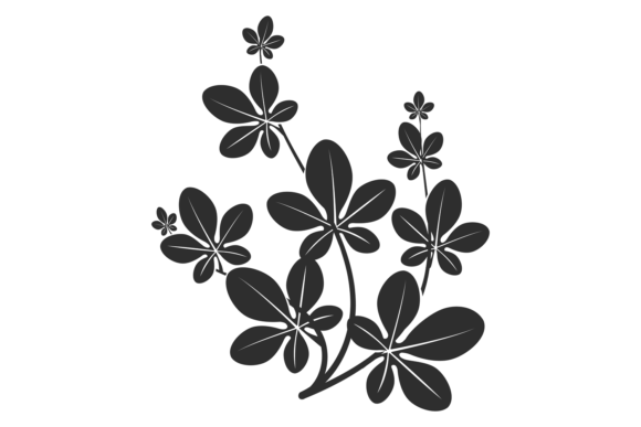 Download Floral Decorative Element. Black Leaves - Decorative Collection