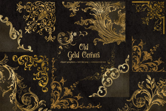 Download Old Gold Corners Clipart - Gold Collection