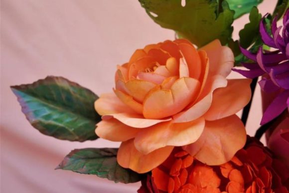 Download Queen of Sweden Rose Paper Flower Templates - Flower Collection