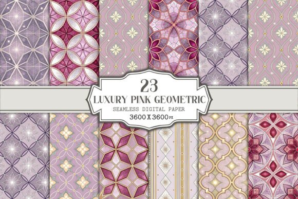 Download Luxury Pink Geometric Seamless Pattern - Pattern Collection