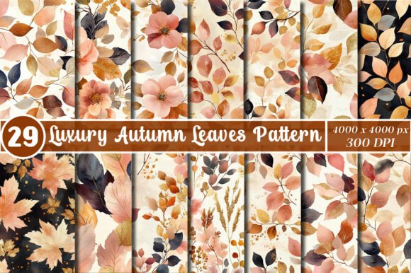 Download Luxury Autumn Leaves Pattern - Pattern Collection