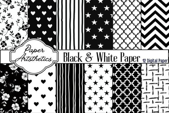 Download Black and White Digital Paper Pattern - Pattern Collection